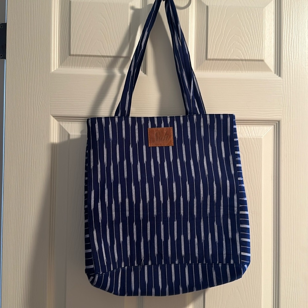 Sseko ikat blue fabric tote, NWOT